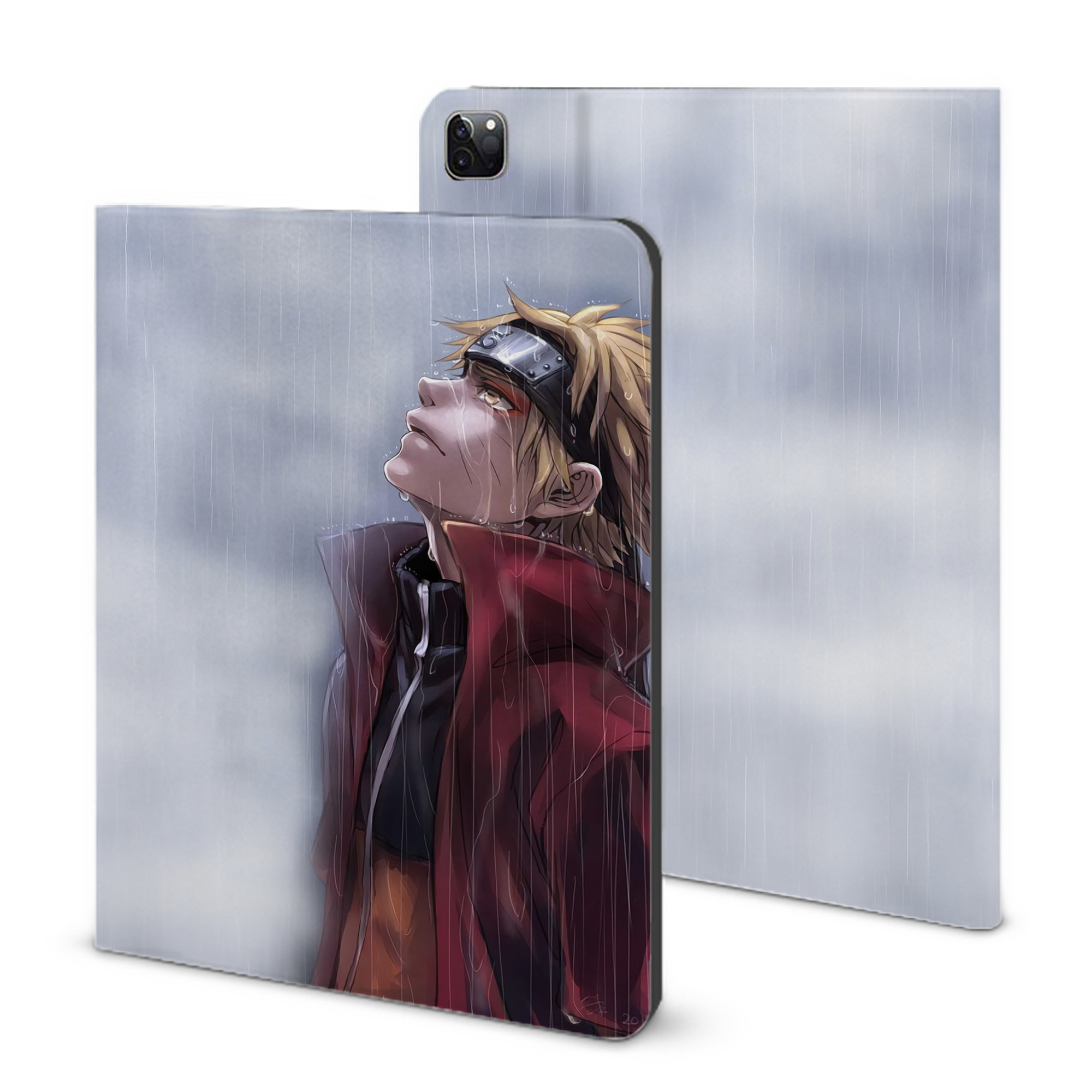 （画像用） NARUTO -ナルト- NARUTO -ナルト- 疾風伝 IPad ケース ブック型 PUレザー TPU 耐衝撃 軽量 薄型 ペン収納なし 全面保護 IPad 各モデル対応